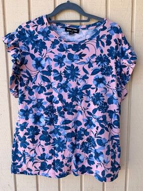 Pink Floral Print Tee